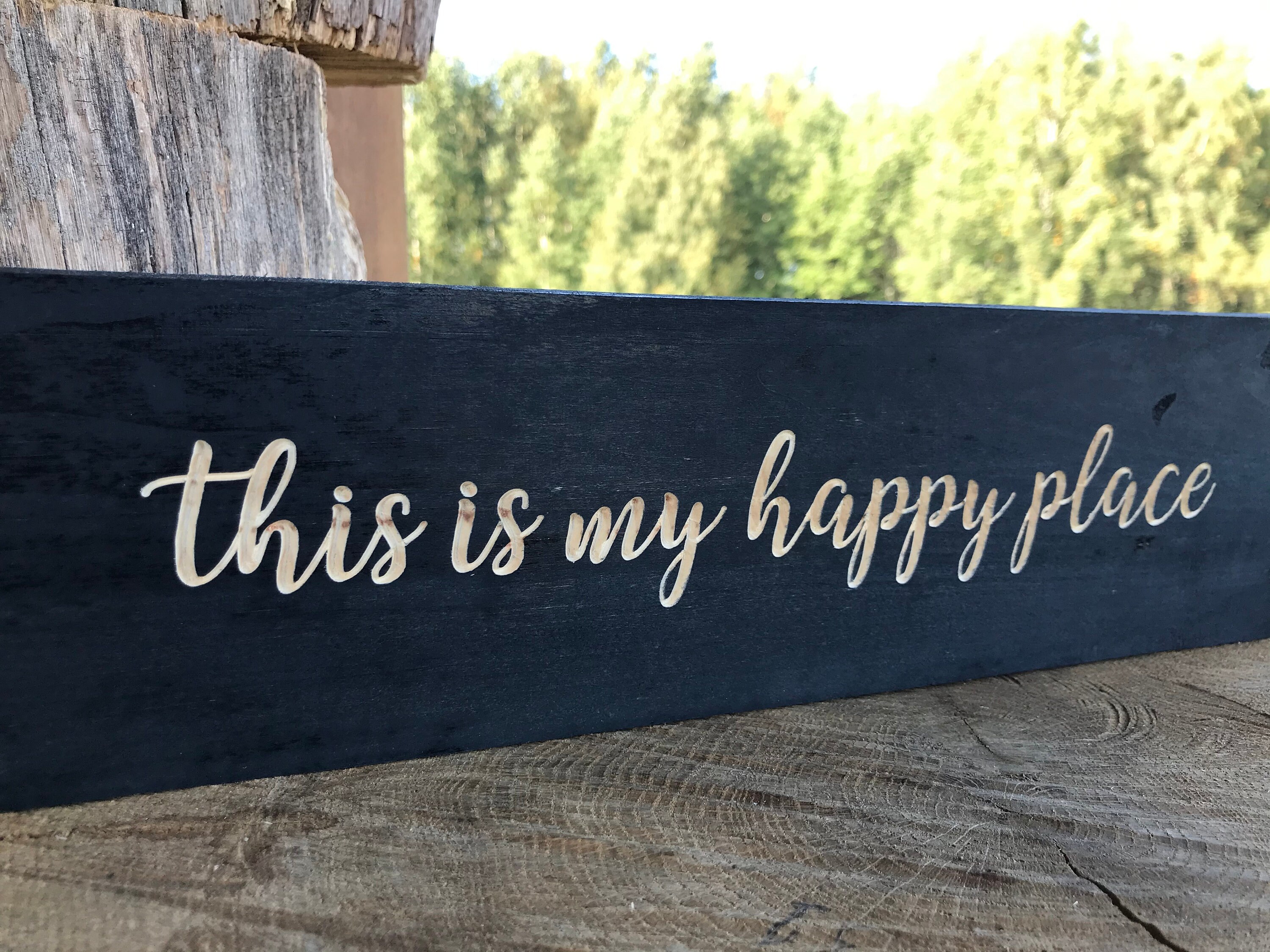 This is My Happy Place Home Sign Inspirational Wall Sign Etsy