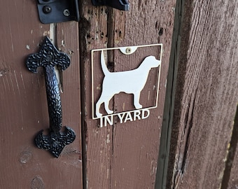 Dog in Yard Sign
