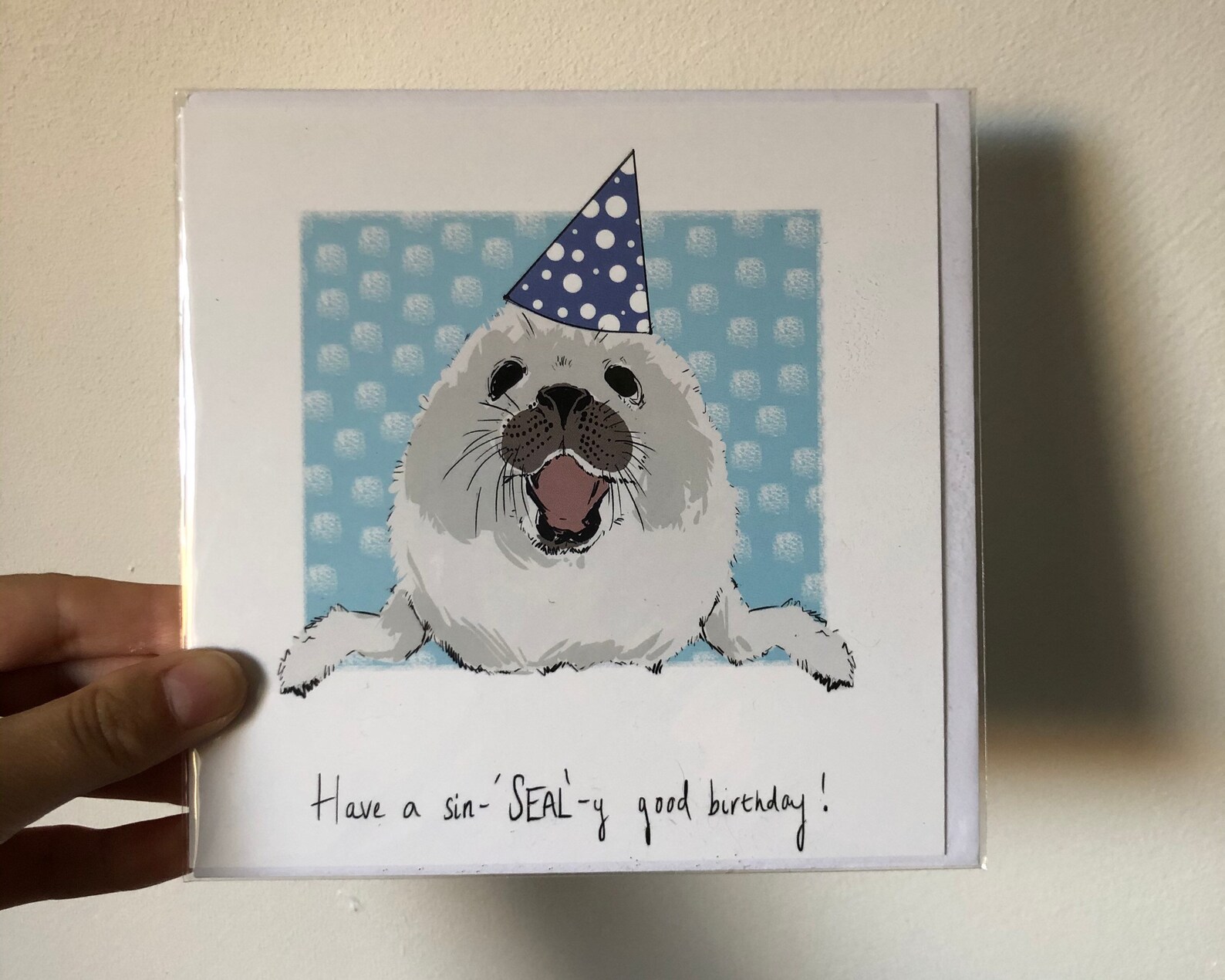 Baby seal Birthday card Funny seal card original greetings Etsy