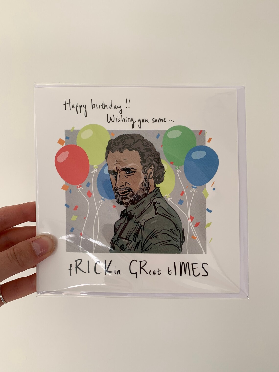 Walking dead Birthday card Rick Grimes greeting card | Etsy