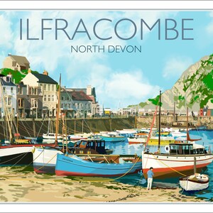 Ilfracombe Harbour, North Devon – an art print from an original painting