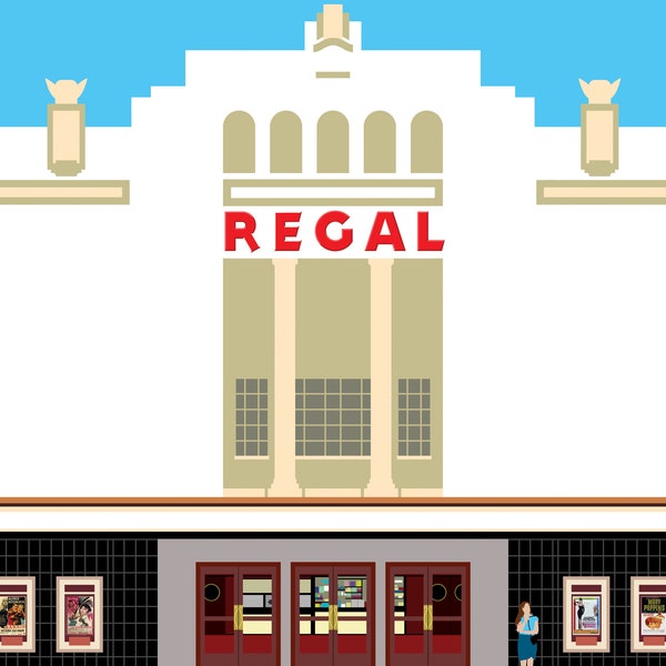 The Regal Cinema, Barnstaple - poster art from an original artwork