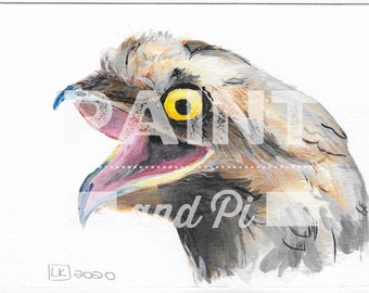 Watercolour Potoo two!