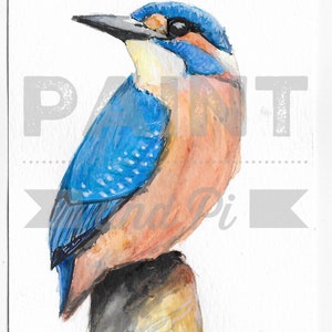 Watercolour Kingfisher