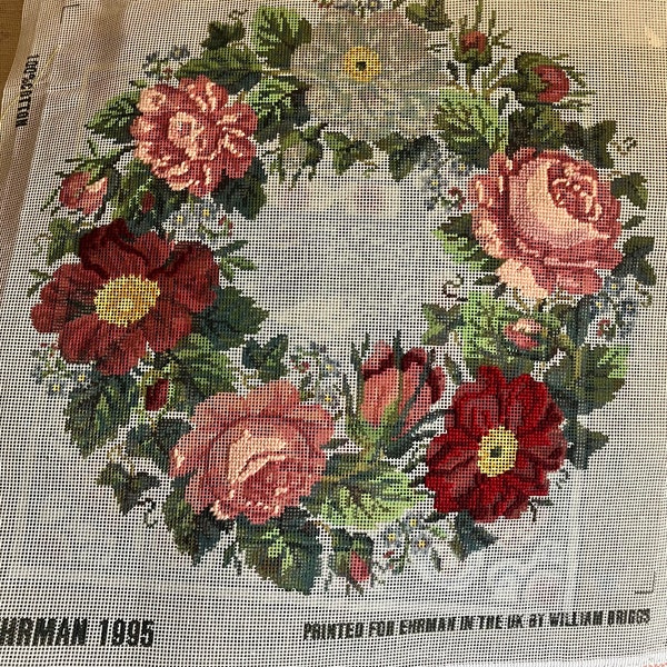 Needlepoint Wreath Etsy