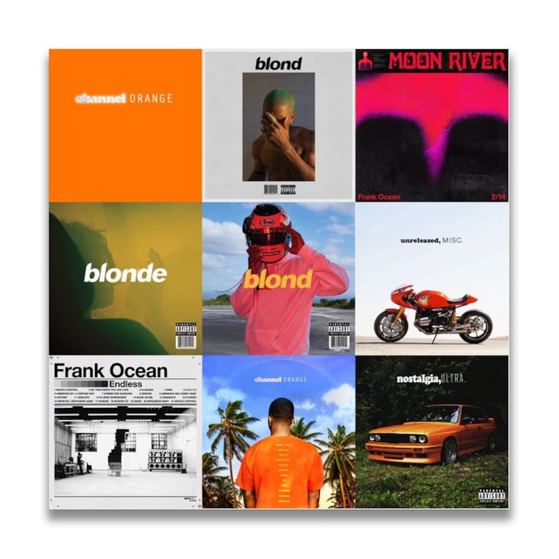 Frank Ocean All Music Album cover Canvas Poster Unframe Etsy