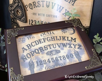 Wooden Ouija Box, Gothic Keepsake Trinket, Altar, Jewellery Box, Year-Round Halloween Home, Dark Home Decor