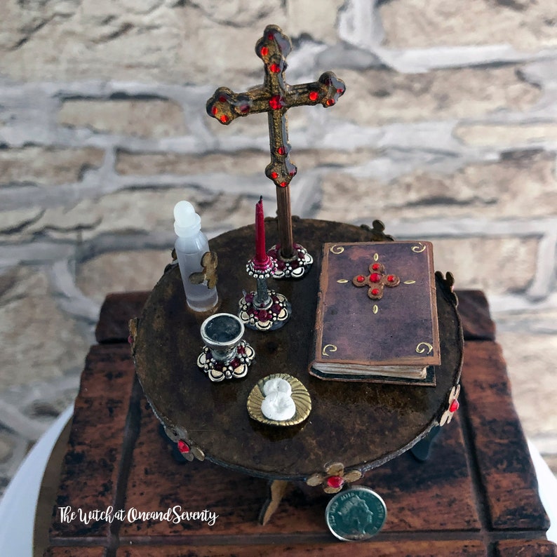 Miniature Gothic Church Display Doll House Church Altar Etsy