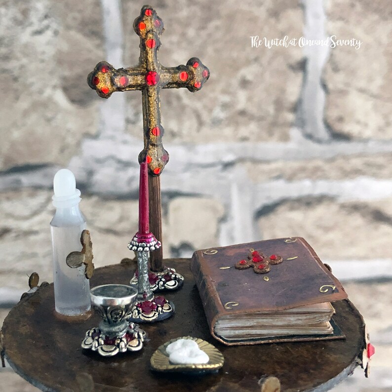 Miniature Gothic Church Display Doll House Church Altar Etsy