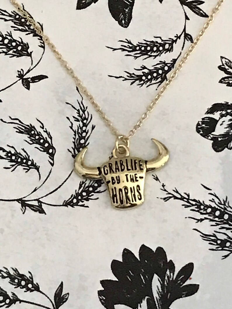 Grab Life By The Horns Golden Bull Head Pendant Necklace