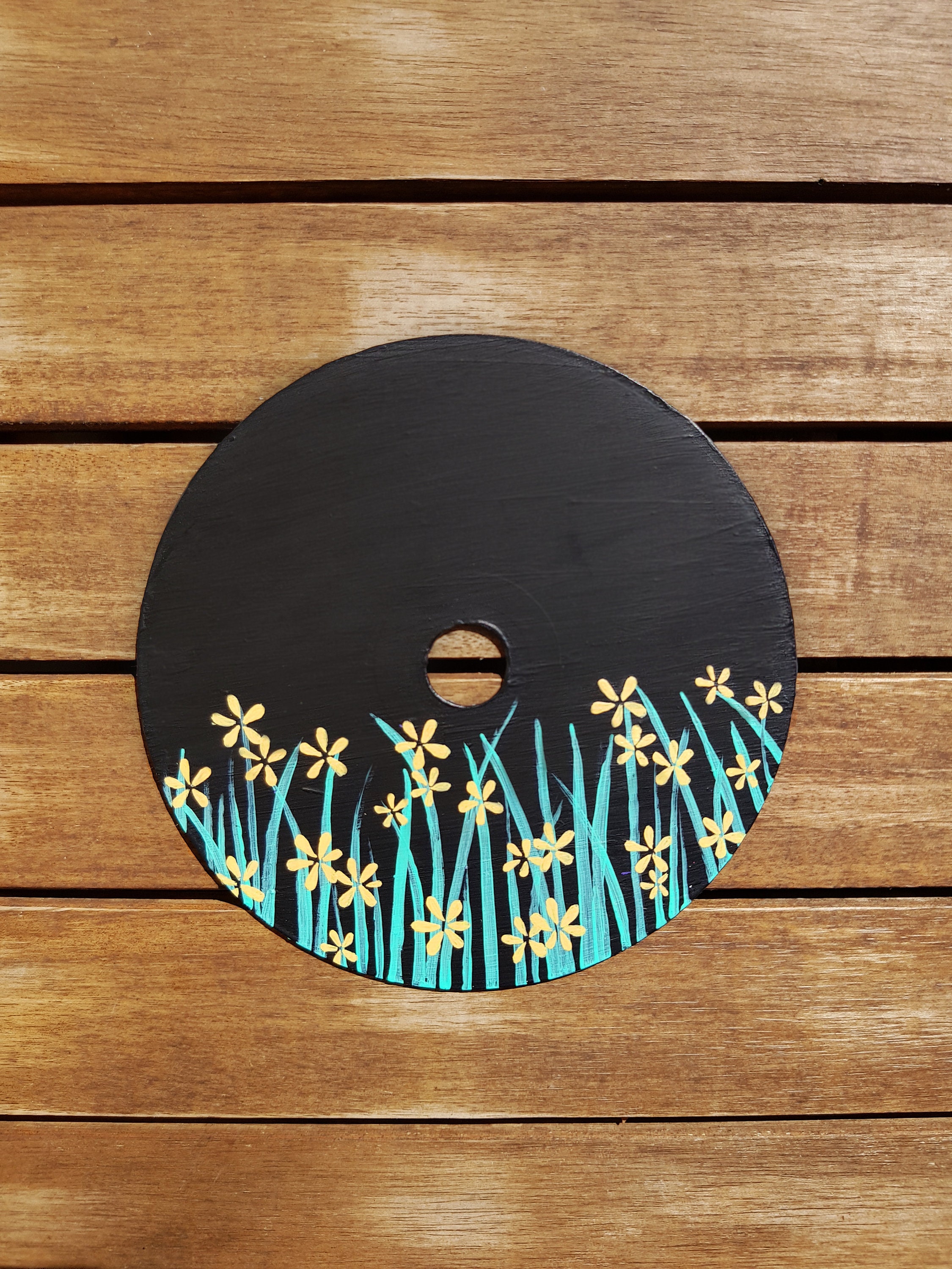 Posavasos de CD pintados a mano posavasos de CD upcycled | Etsy