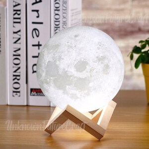 Moon Lamp 3D Led Light Rechargeable Dimmable 16 Colour Night Light Lamp Magic Moon Light, Space Moon With Remote Control Best Gift For Kids