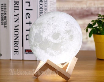 Mond Lampe 3D Led Licht Wiederaufladbare Dimmbar 16 Farbe Nachtlicht Lampe Magisches Mondlicht, Weltraum Mond Mit Fernbedienung Bestes Geschenk Für Kinder