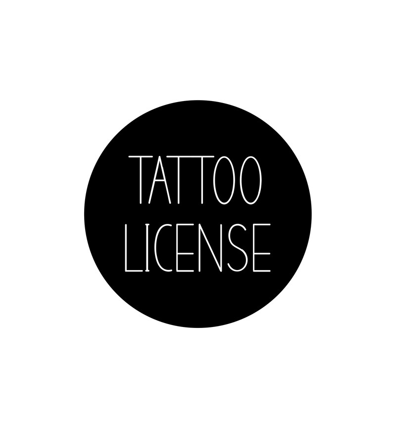 Tattoo License on My Art. Line Tattoo. Minimalist Tattoo Etsy