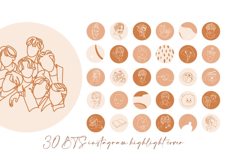 BTS Instagram Highlight Cover. Instagram Story Highlight Etsy