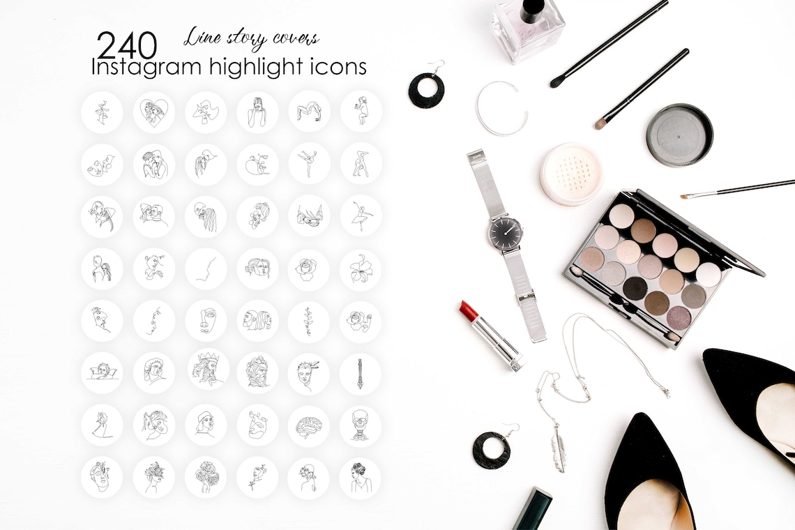 White Minimal Instagram Highlight Covers Highlight Icons Etsy