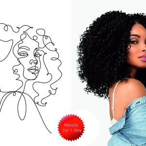 LINE ART COMMISSION. One line portrait from photo. Custom Line drawing. Personalized line art. Birthday gift