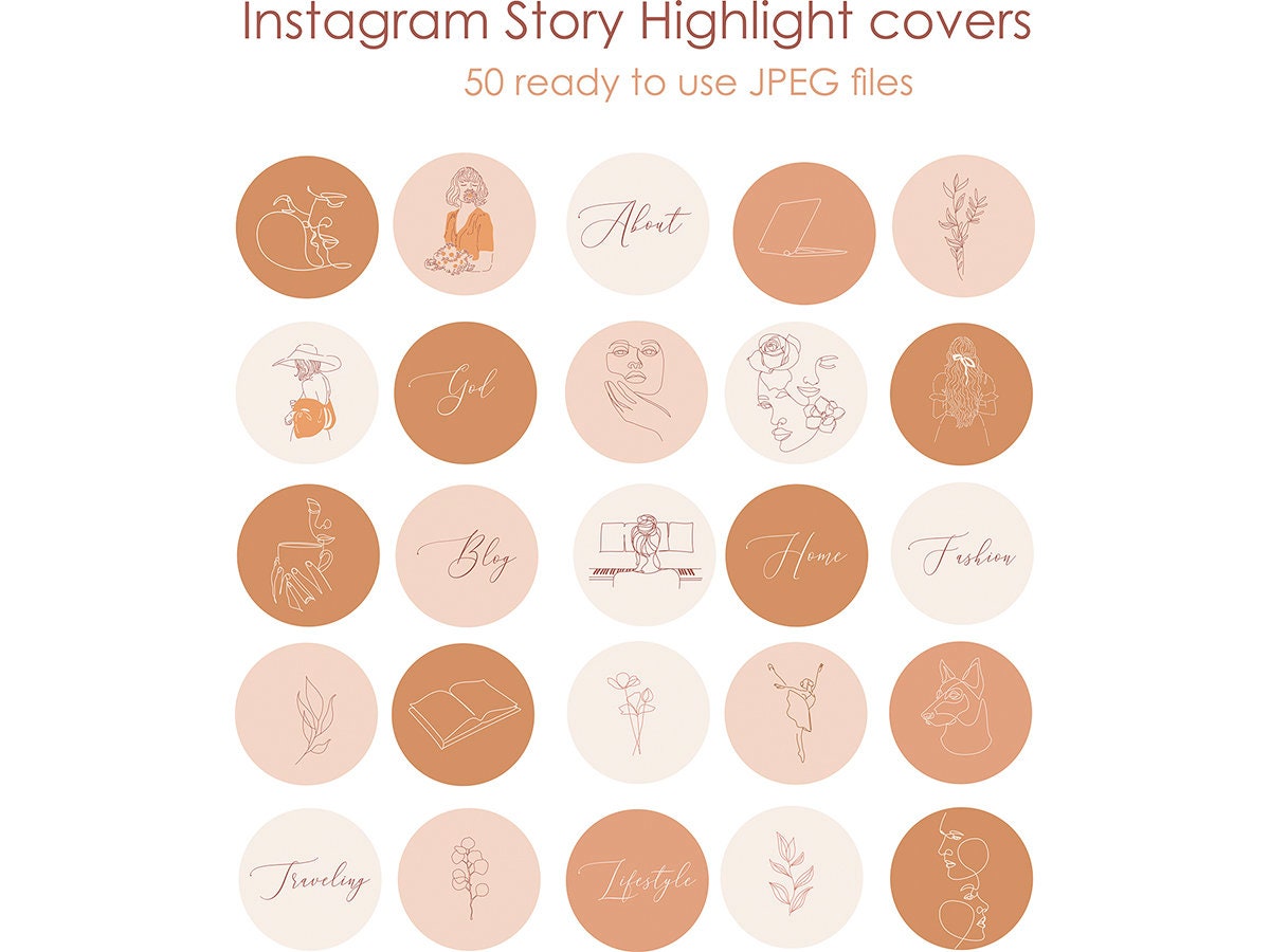 Instagram Story Highlight Icons. Boho Instagram highlight | Etsy