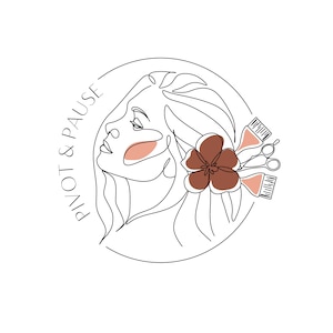 Feminine Logo Design, Minimalist Beauty Logo, Woman Face Logo, Elegant Business Logo, Modern Boho Logo, Wellness Logo, Aesthetics logo