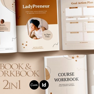 Kayla Course Creator Ebook, modèle de classeur ; Modèle de classeur Canva ; Conception de modèles de livres électroniques ; Cours en ligne; Cahier d'exercices de marque ; Livre électronique PDF