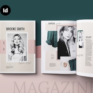 Plantilla de revista multipropósito / Plantilla de libro electrónico Canva / Plantilla de lookbook de moda / Diseño de revista / Revista de estilo de vida / Plantilla de folleto