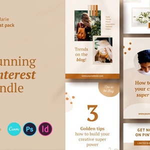 Pinterest Template | Canva, Photoshop, InDesign, Template | Social Media | Pinterest Pins | Pinterest Marketing | Blog Templates