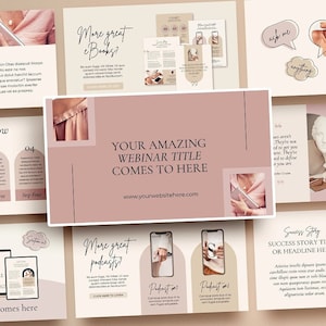 Slide Deck Template | Canva Template | Course Webinar | Course Creator | Pitch Deck Template | Business Presentation