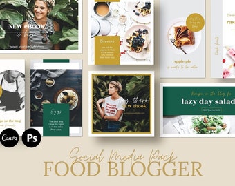 Social Media Templates | Canva Template | Instagram Posts | Instagram Story | Facebook Post | Pinterest Pins | Photoshop Template | Blogger
