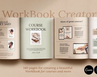 Elegant Workbook Template Canva; Adobe Indesign; Checklist Template; Branding Workbook; Online Course; Course Creator; Life Business Coach