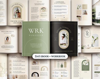 Course Creator Ebook + Workbook Template, Canva Ebook, InDesign Ebook Cover, Digital Lead Magnet, Coach Worksheets, Business Coach