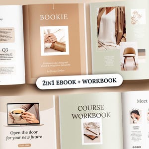 Elegant Course Creator Ebook Template, Digital Workbook Template, Canva Ebook, InDesign Ebook cover, Lead Magnet, Business Coach Resource