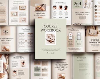 Elegant Workbook Template Canva; Adobe Indesign; Checklist Template; Branding Workbook; Online Course; Course Creator; Life Business Coach