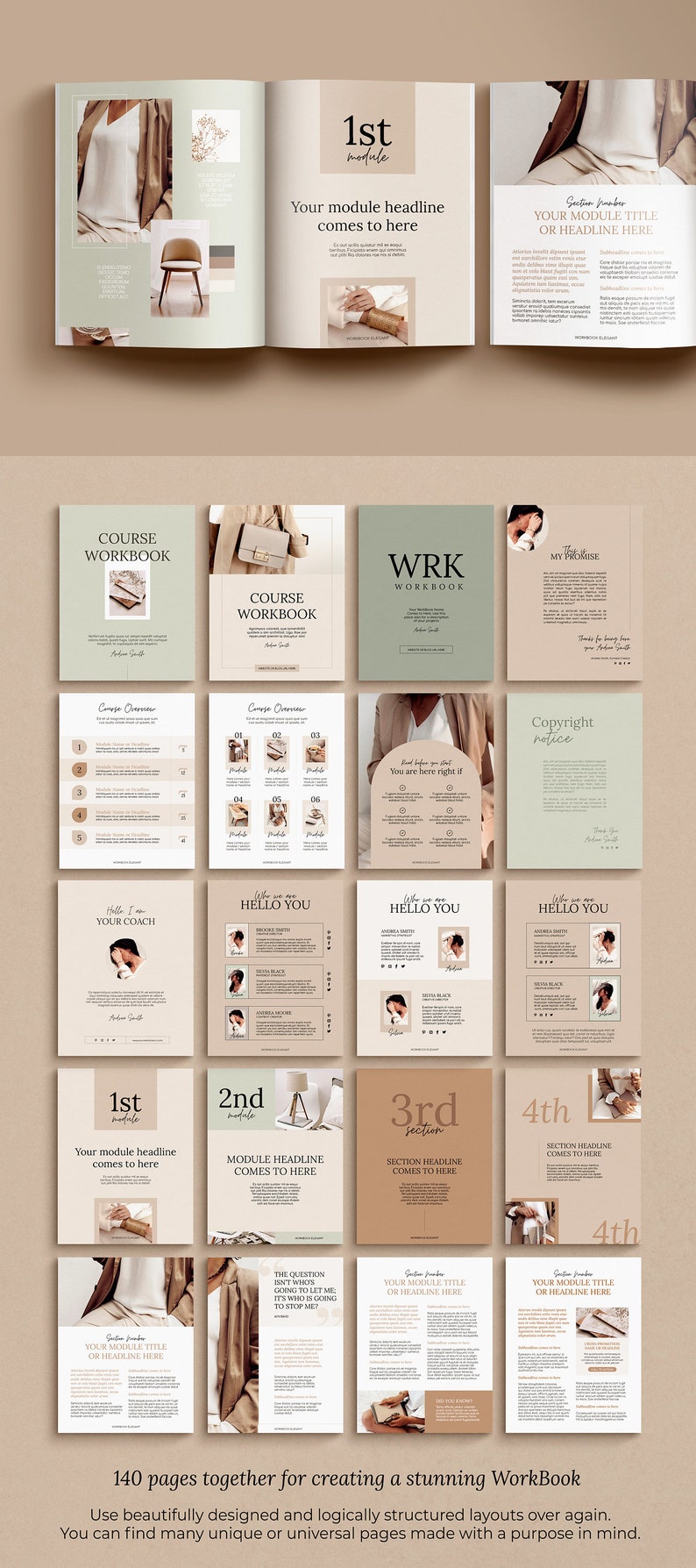 Elegant Course Creator Ebook Template, Digital Workbook Template, Canva Ebook, InDesign Ebook cover, Lead Magnet, Business Coach Resource image 5