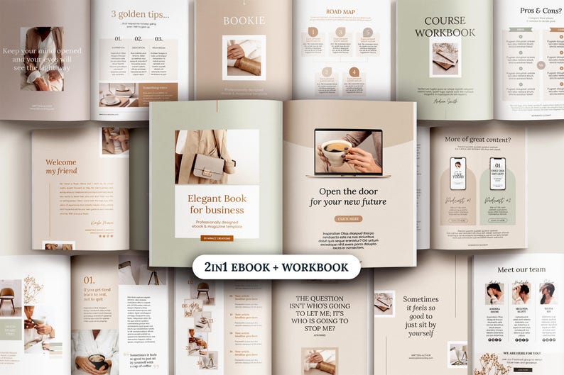 Elegant Course Creator Ebook Template, Digital Workbook Template, Canva Ebook, InDesign Ebook cover, Lead Magnet, Business Coach Resource image 11