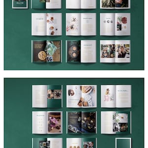 May include: A magazine layout with a green background featuring images of food, drinks, and a person. The magazine is titled "I Have Wild" and features text such as "You have to try it", "Sweet Gardens", and "Clear Green Tips".