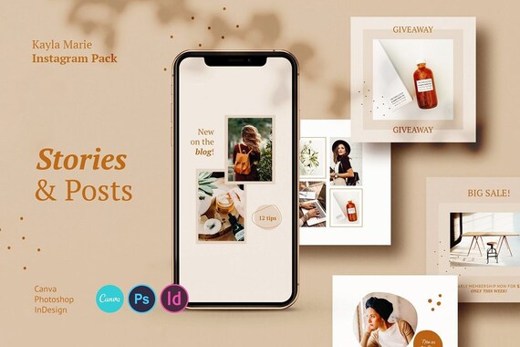 Instagram Template | Canva, Photoshop, InDesign Template | Instagram Post | Instagram Story | Social Media Marketing | Small business