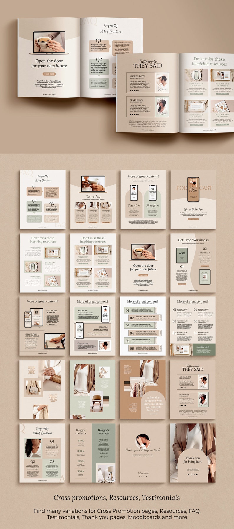 Elegant Course Creator Ebook Template, Digital Workbook Template, Canva Ebook, InDesign Ebook cover, Lead Magnet, Business Coach Resource image 9