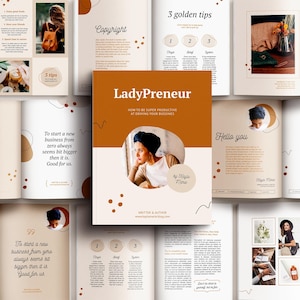 Kayla-e-boeksjabloon Canva & Indesign; Omslag e-boek; Brochuresjabloon; Digitale download van e-boeken; Coachingsjablonen; Maker van online cursussen