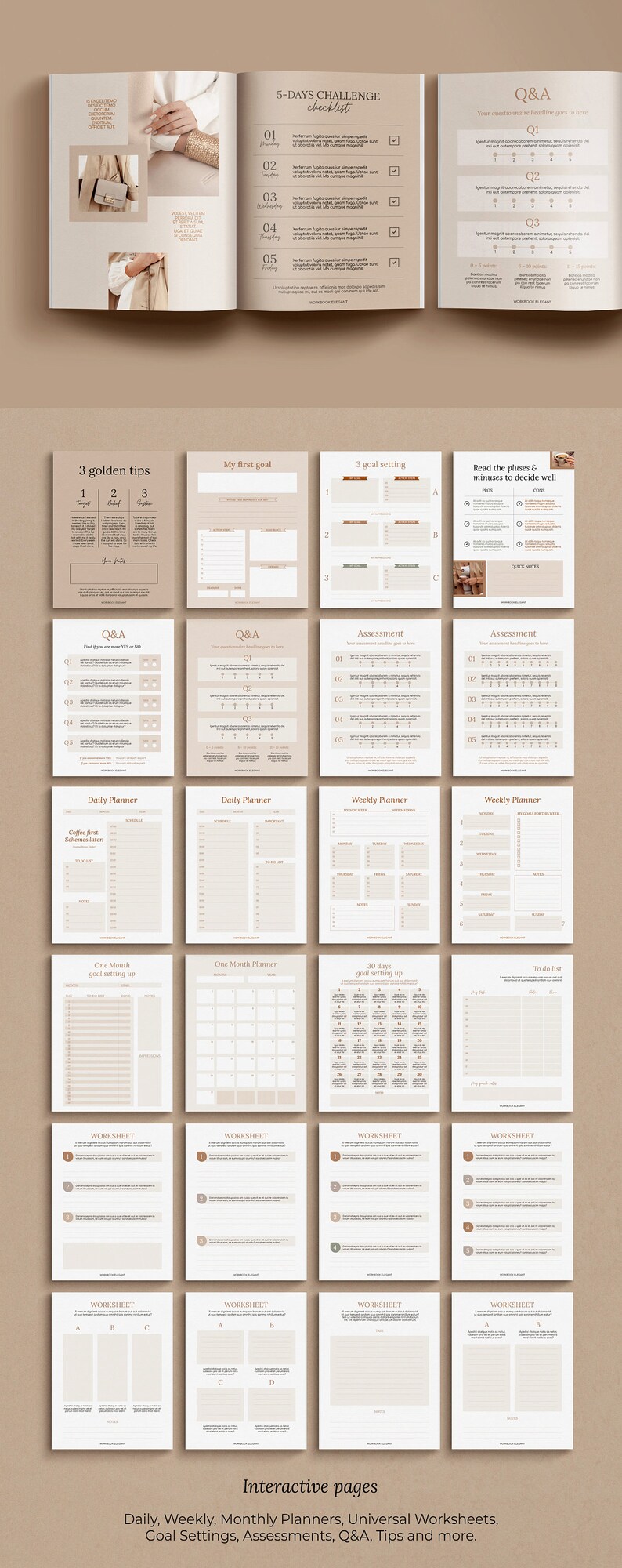 Elegant Course Creator Ebook Template, Digital Workbook Template, Canva Ebook, InDesign Ebook cover, Lead Magnet, Business Coach Resource image 8