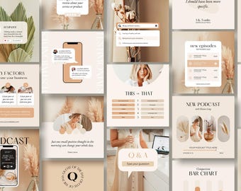 Adel Instagram Template Canva; Instagram Story Template; Instagram Post; Instagram Template Coach; Social Media Content; Media Kit Template
