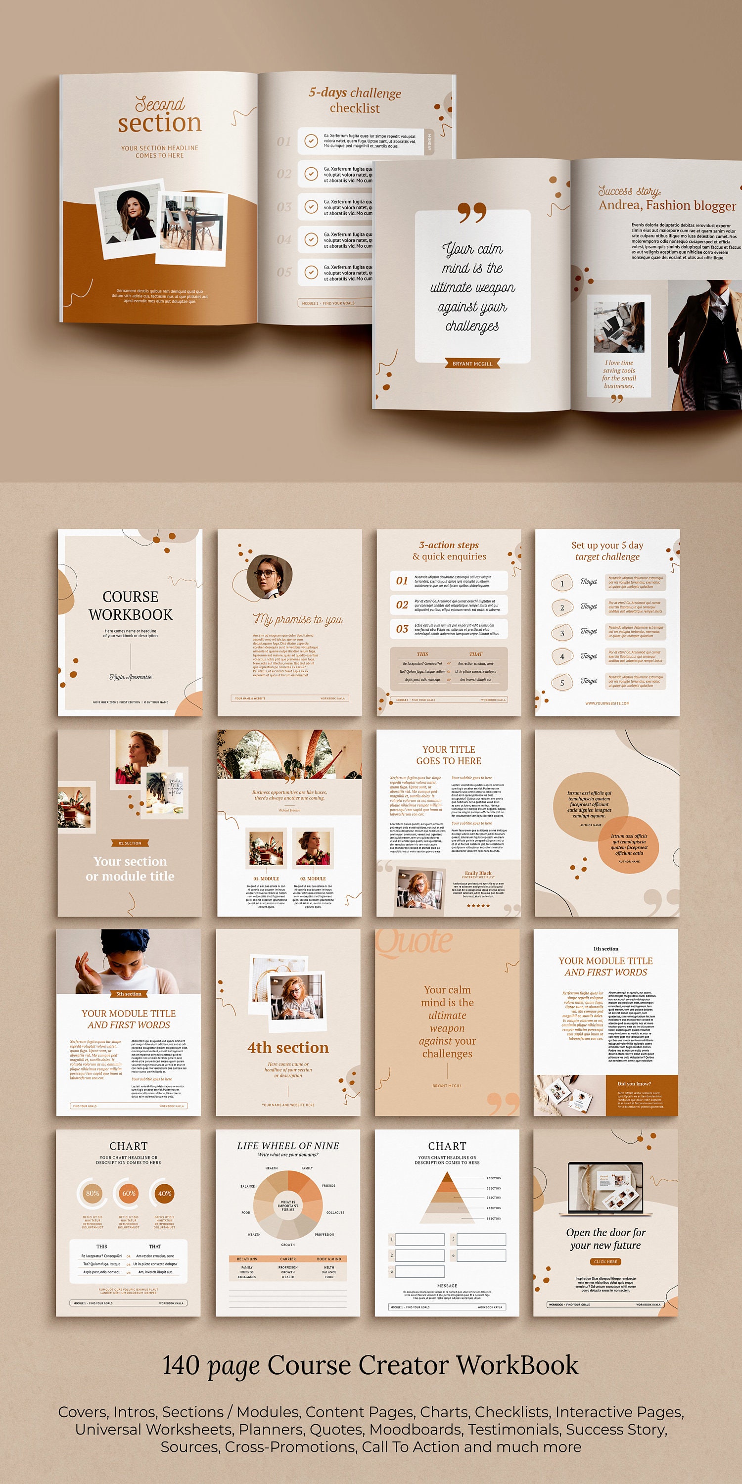 Ebook Template, Workbook Template for Course Creator Coaches. Online ...