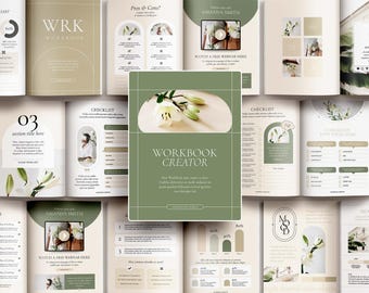 Mona Workbook Template Canva & Indesign; Editable Template; Lead Magnet; Business Coach; Course Creator; Branding Workbook; Course Workbook