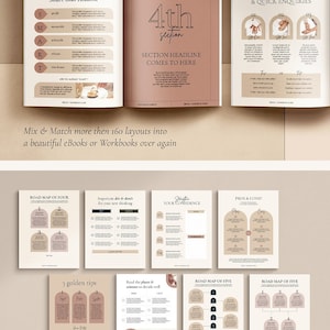 Course Creator eBook Workbook Template Canva & InDesign. Ideal for coaches, bloggers, small business entrepreneurs. More than 160 pages. image 8
