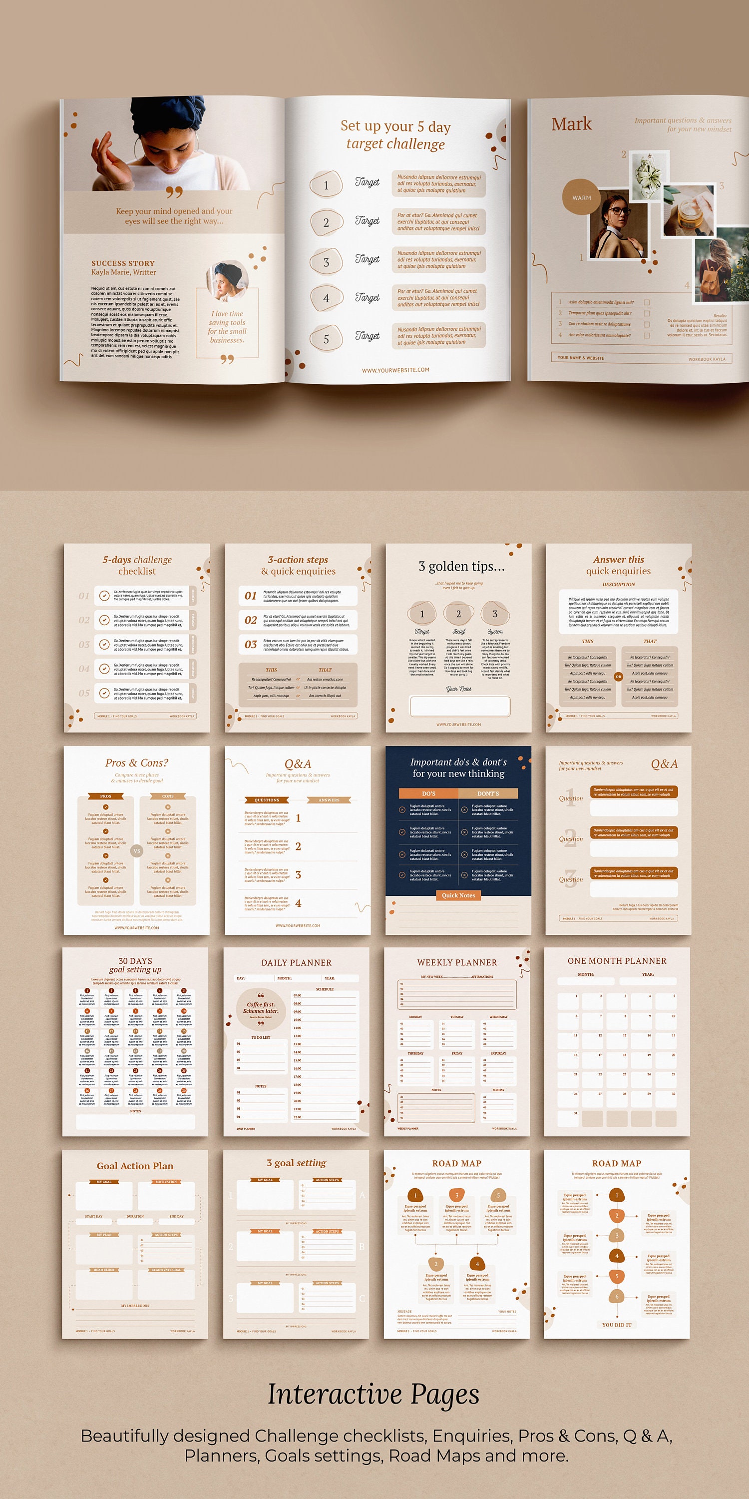 Ebook Template, Workbook Template for Course Creator Coaches. Online ...