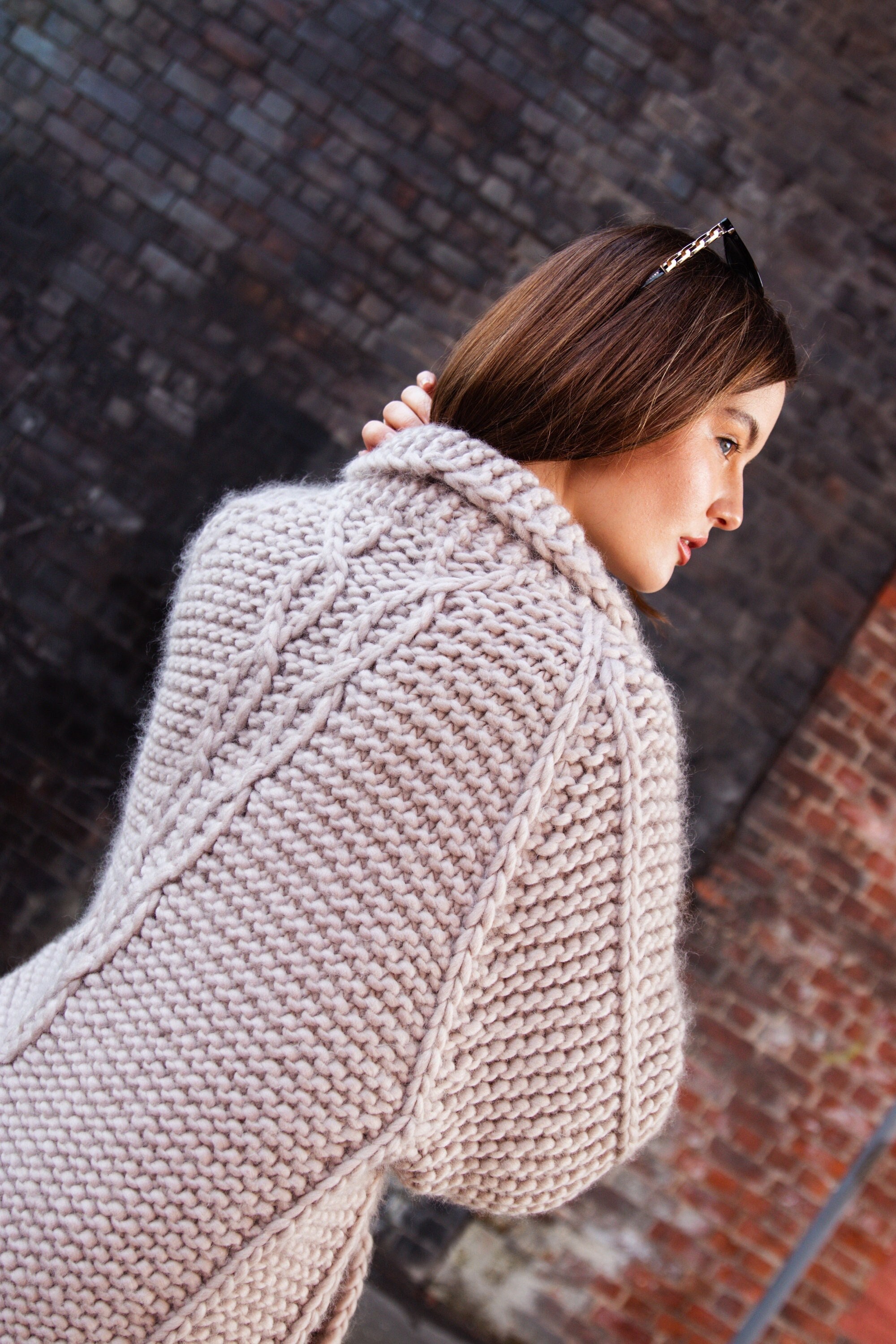 Chunky shop knit coat