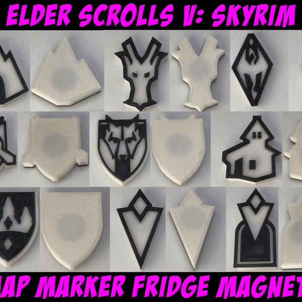 Elder Scrolls V: Skyrim Map Marker Fridge Magnet