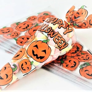 Halloween Party Bags pumpkin style ready to fill - Sweets bags - 48hr tracking delivery applied.