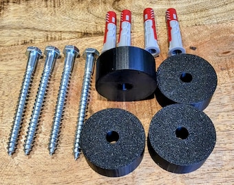 Sky Glass TV Wall Mount Fixing Kit | Heavy Duty Screws Wall Plugs 3D Printed Spacers | Handmade Bracket Fitting Hardware Set