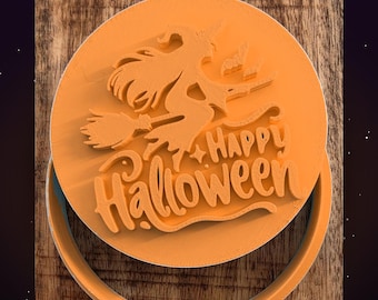 Halloween Biscuit Stamp and Cutter Set | Fondant & Cookie Embosser | 5 Spooky Designs