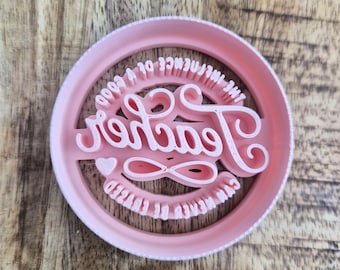 Teacher Cookie Embosser: "Influence of a Good Teacher" Quote Stamp, UK Made, Food Safe PLA